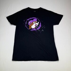 Buc-ee's DJ Beaver Graphic T-Shirt Black‎ Crew Neck Short Sleeve
